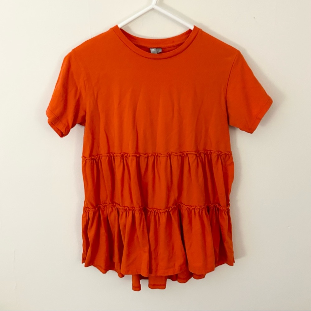 ASOS Peplum Tiered Ruffle Top - Picture 3 of 5